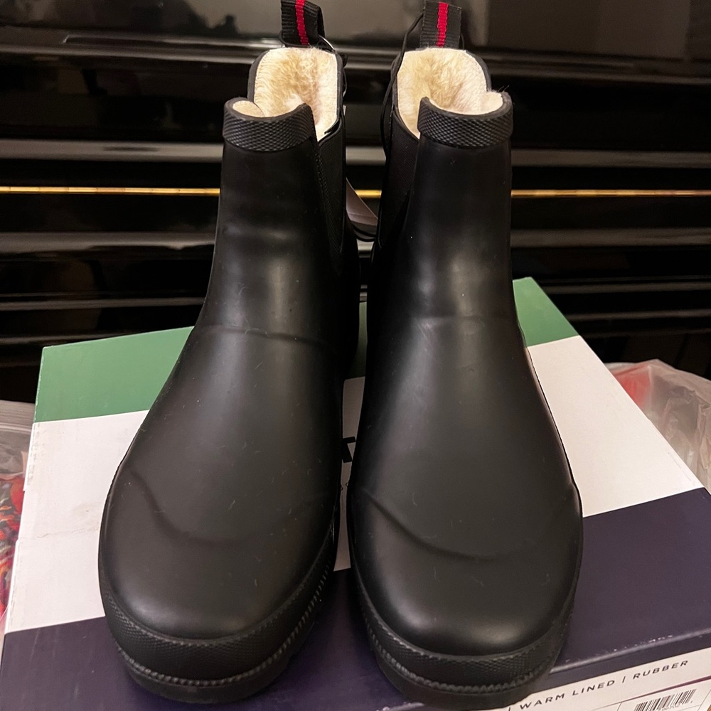 Tretorn Black Warm Lined Rubber Boots